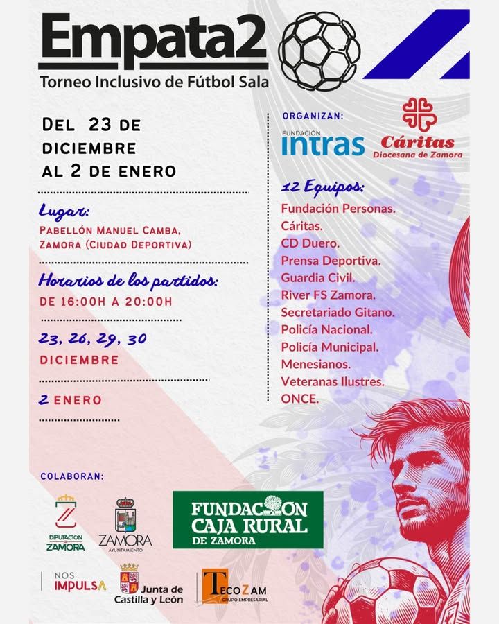 Cartel del torneo de fútbol sala Empata2 en Zamora