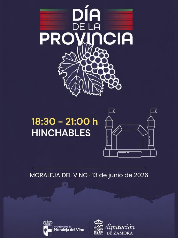 Cartel del Día de la Provincia en Moraleja del Vino con actividades programadas.
