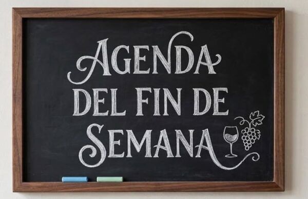 Cartel de la agenda del fin de semana en Toro con vino y eventos