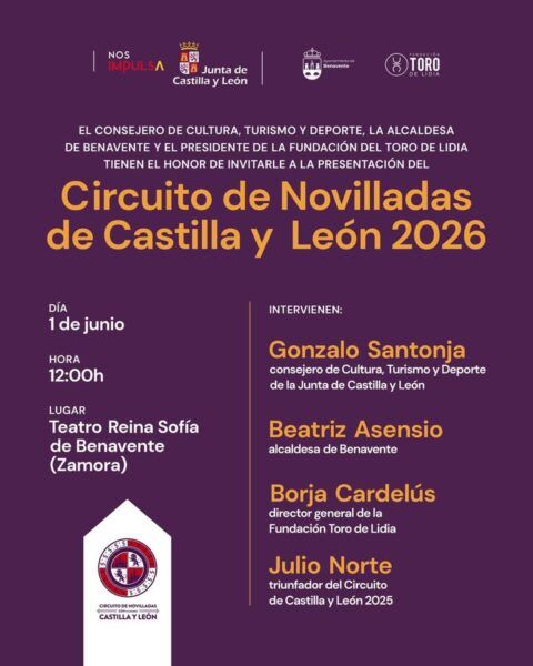 Cartel de presentación del Circuito de Novilladas en Castilla y León 2026