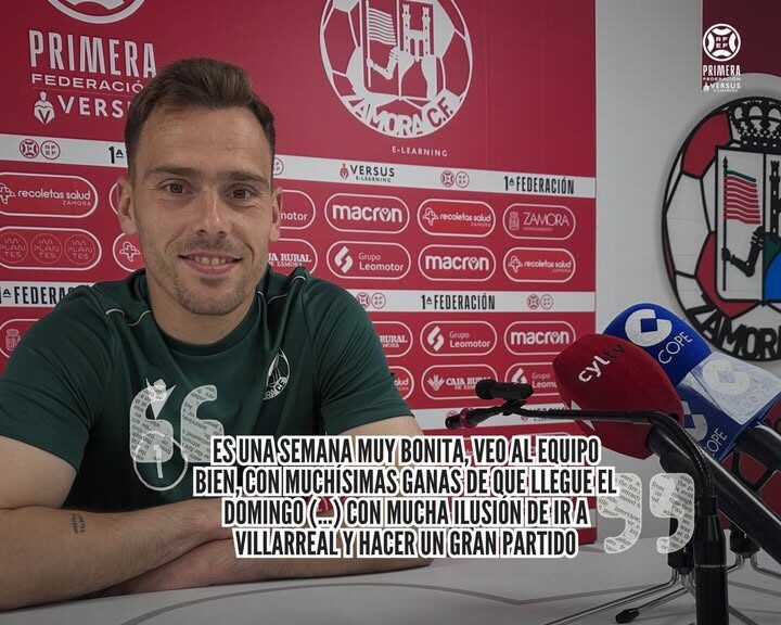 Fermín Sobrón en rueda de prensa antes del partido contra Villarreal