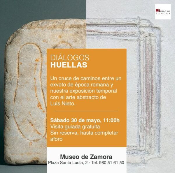 Cartel de la última visita guiada a la exposición de Luis Nieto en el museo.