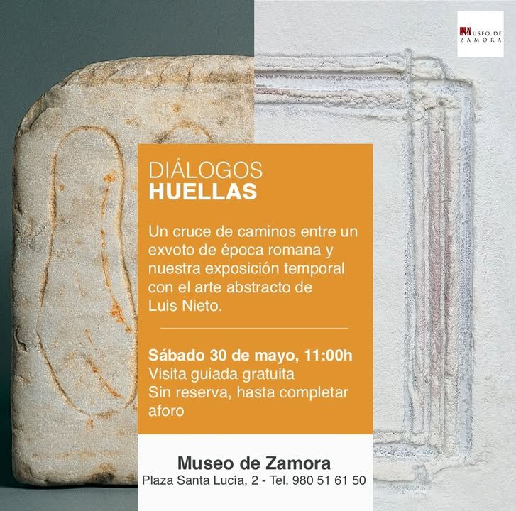 Cartel de la última visita guiada a la exposición de Luis Nieto en el museo.