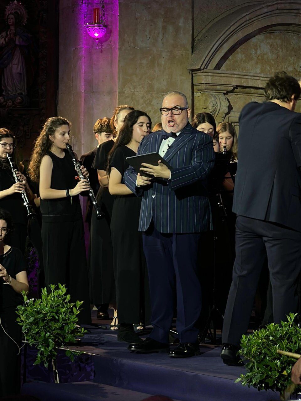 Actuación de la Banda de Música de Zamora con Luis Santana