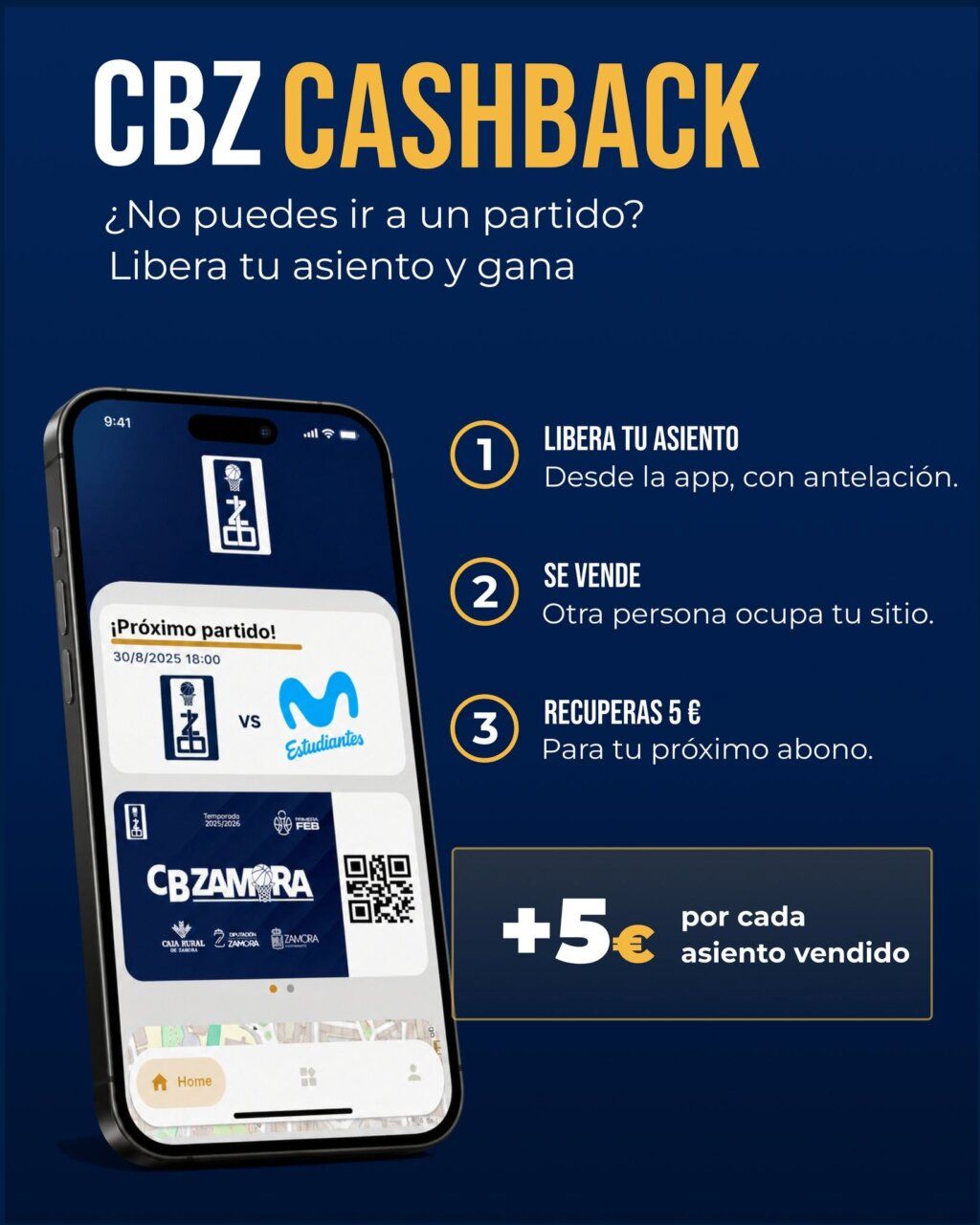 Imagen de la campaña de abonados del CB Zamora 2026-2027