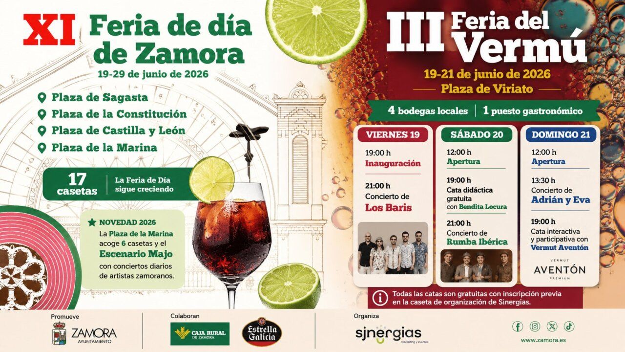 Cartel de la XI Feria de Día y III Feria del Vermú en Zamora