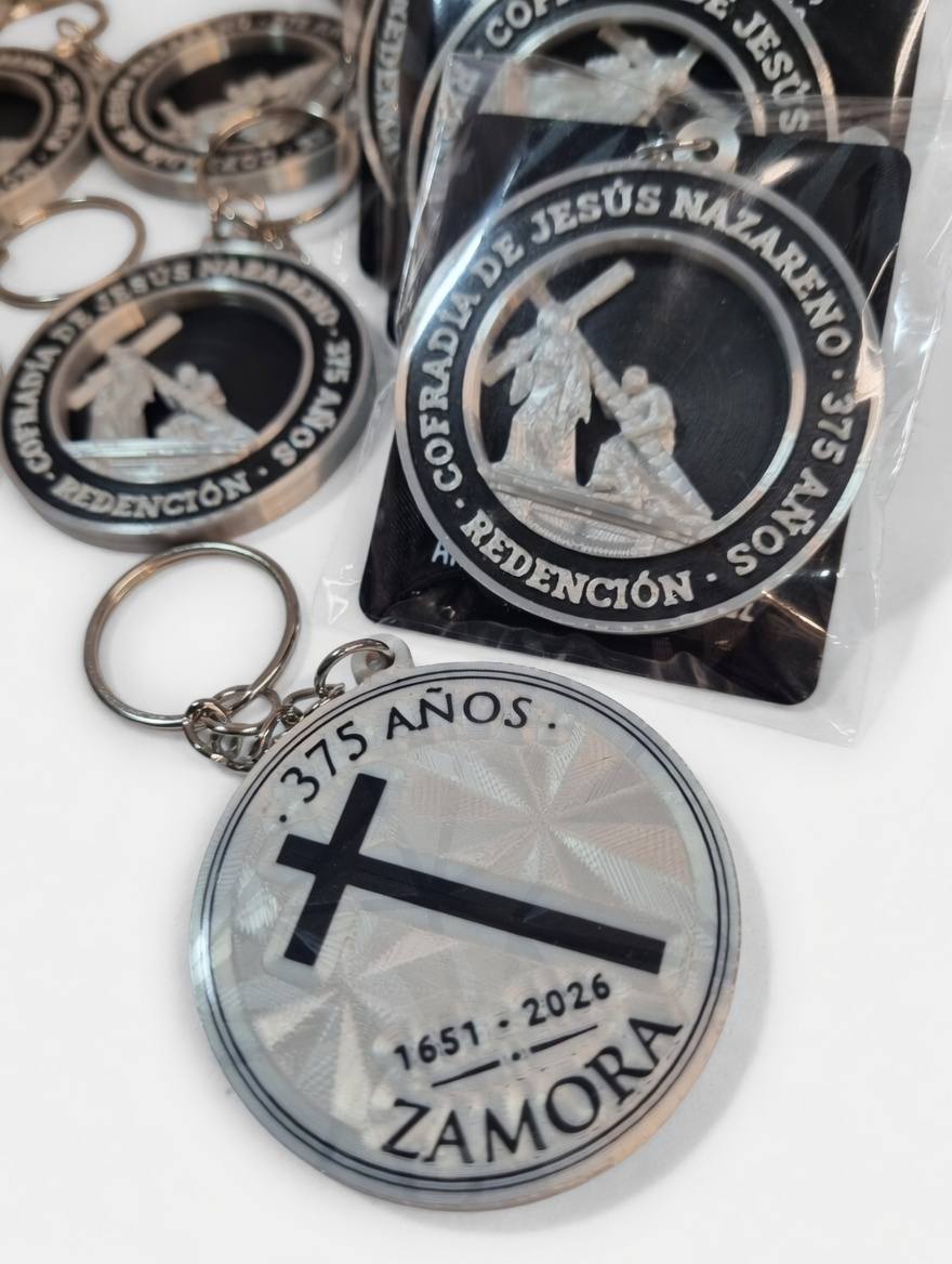 Llaveros conmemorativos de la Cofradía de Jesús Nazareno en Zamora