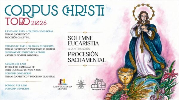 Cartel del Corpus Christi 2026 en la ciudad de Toro con detalles religiosos