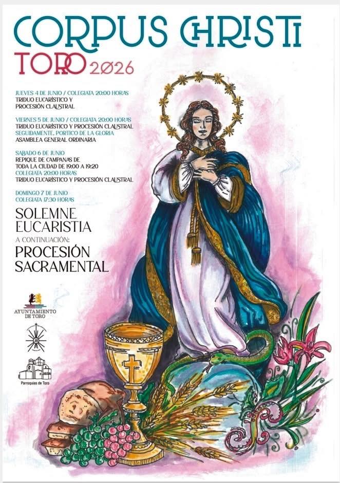 Cartel de la celebración del Corpus Christi en Toro 2026