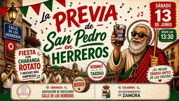 Cartel de la previa de San Pedro en la Calle de los Herreros