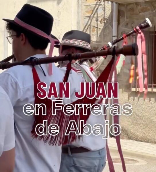 Participantes en la celebración del Día de San Juan Bautista en Ferreras de Abajo