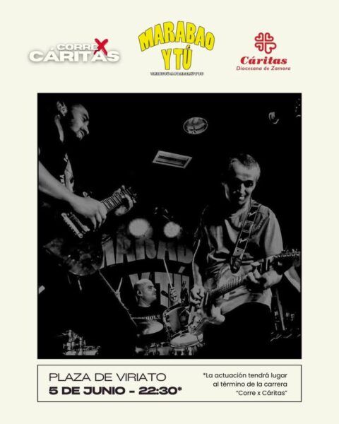 Concierto de Marabao y Tú en la Plaza de Viriato con músicos en el escenario