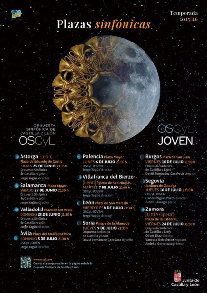 Cartel de los conciertos de la Orquesta Sinfónica de Castilla y León