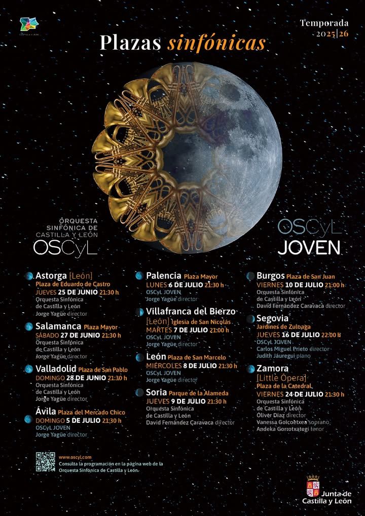 Cartel de los conciertos de la Orquesta Sinfónica de Castilla y León