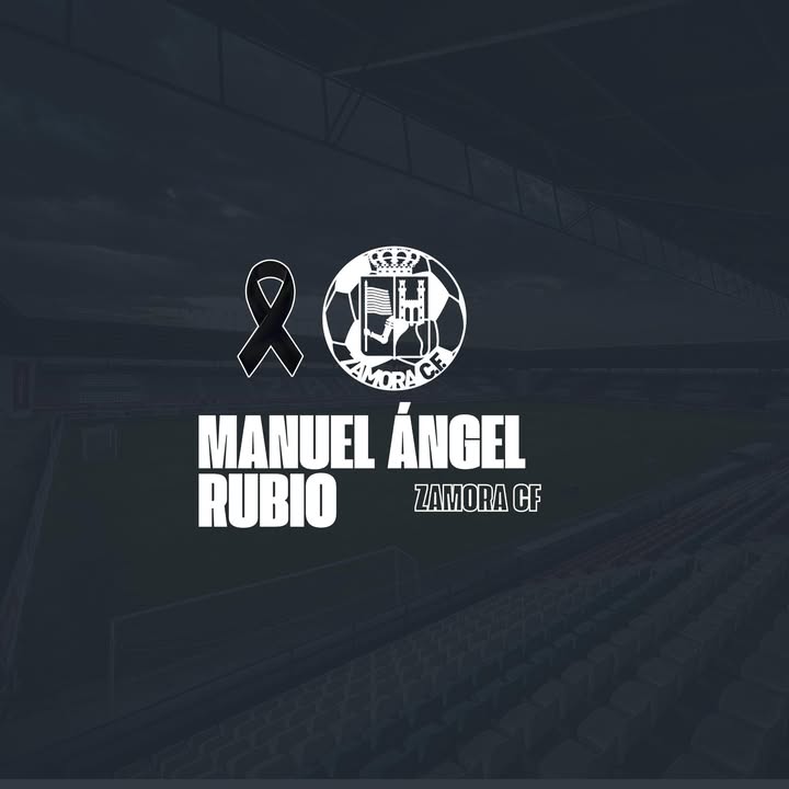 Imagen en memoria de Manuel Ángel Rubio con logo del Zamora CF