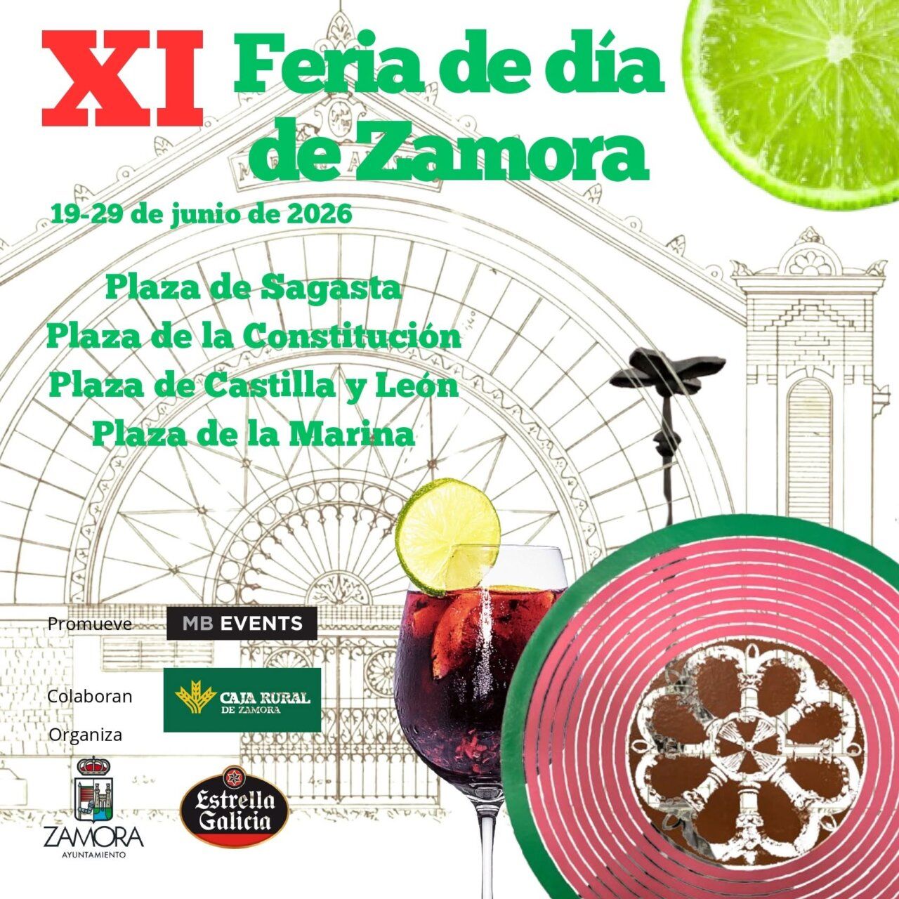 Cartel de la Feria de Día de Zamora con detalles de eventos