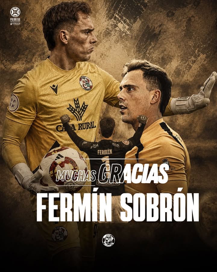 Fermín Sobrón en acción con el Zamora CF, agradecimiento visual.