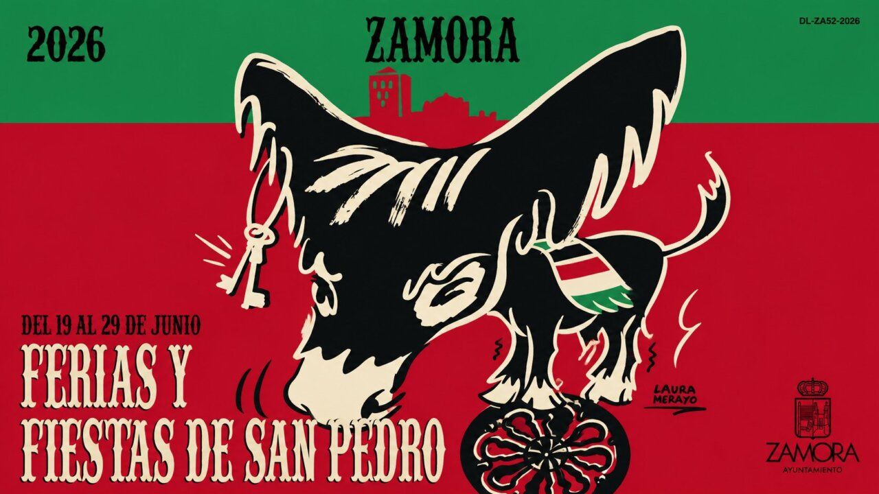 Cartel de las fiestas de San Pedro 2026 en Zamora con un diseño colorido