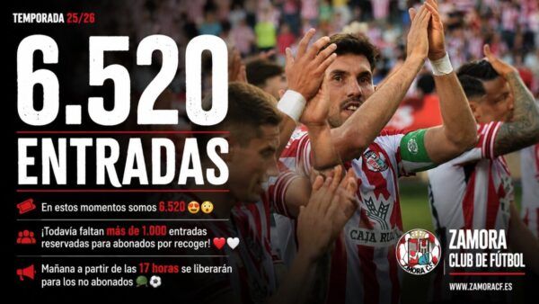 Afición del Zamora CF celebra la venta de entradas para la final de ascenso