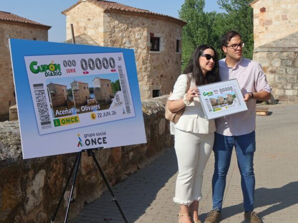 Presentación del cupón de la ONCE dedicado a las Aceñas de Olivares