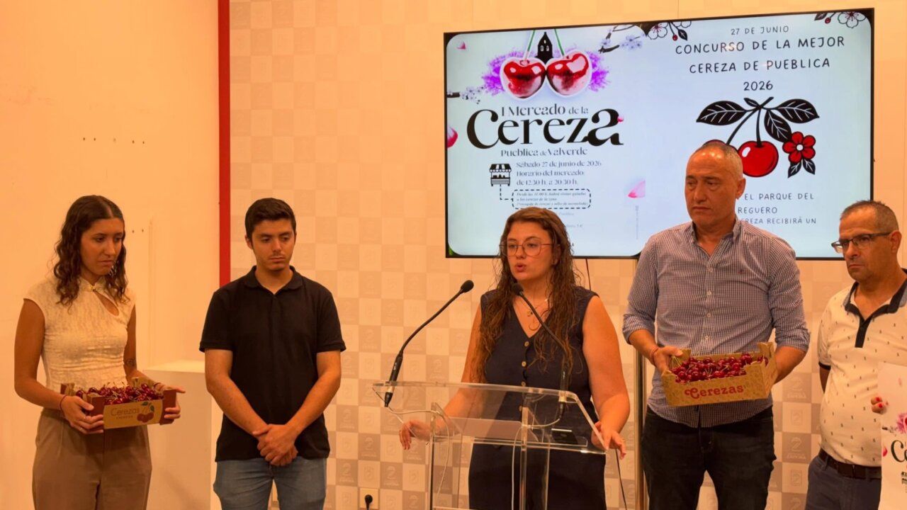 Presentación del I Mercado de la Cereza en Pueblica de Valverde