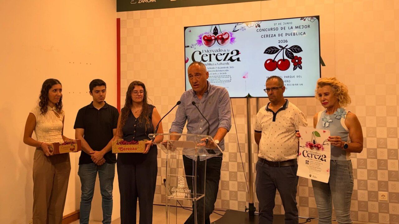 Presentación del I Mercado de la Cereza en Pueblica de Valverde