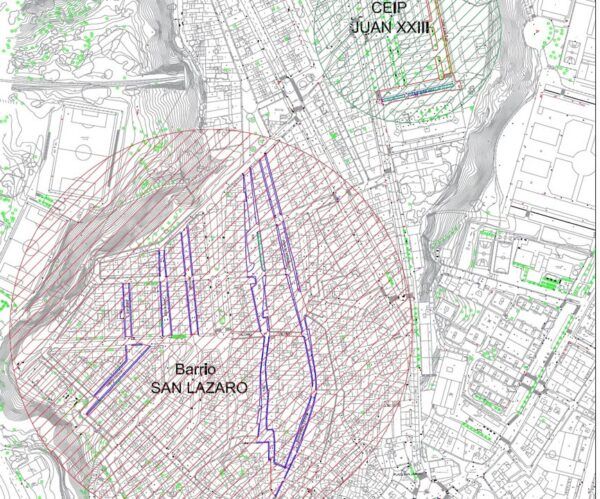 Mapa del Barrio de San Lázaro en Zamora con modificaciones urbanísticas