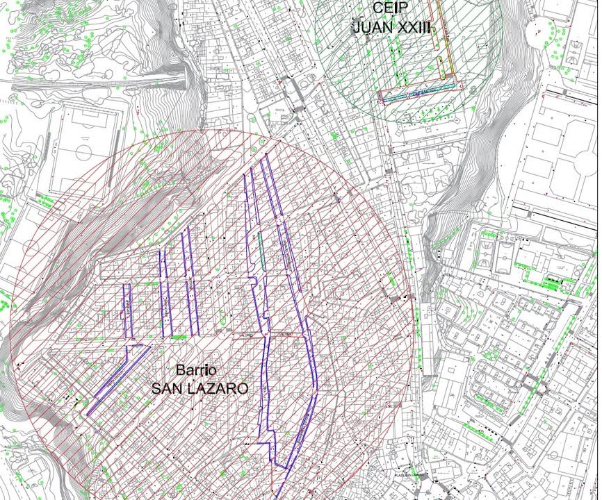 Mapa del Barrio de San Lázaro en Zamora con modificaciones urbanísticas