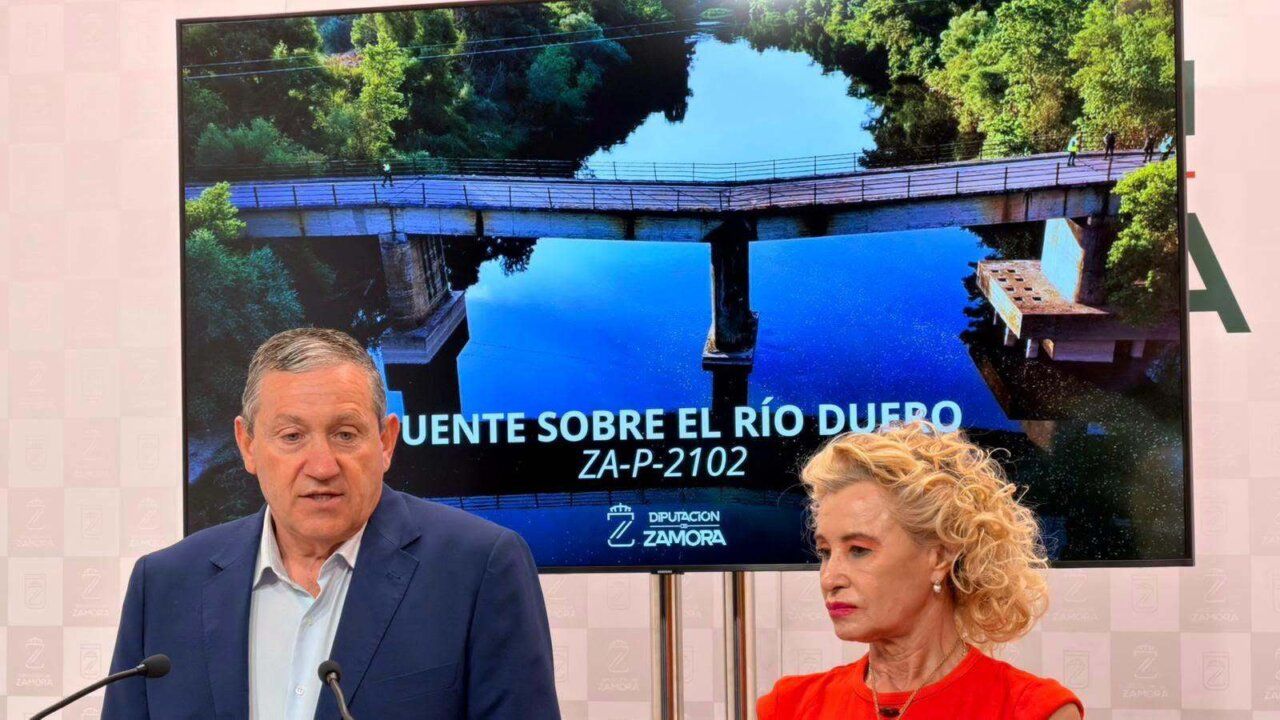 Imagen del puente sobre el río Duero en la carretera ZA-P-2102