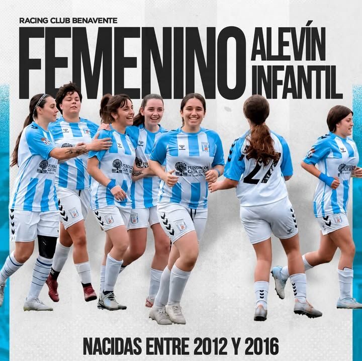 Chicas del Racing Club Benavente en equipo de fútbol juvenil