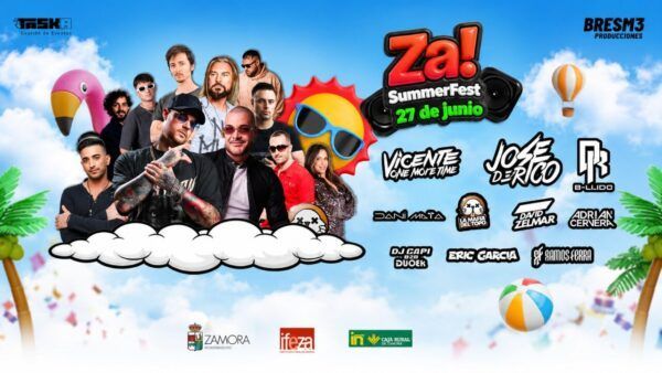 Cartel del Za Summer Fest 2026 en Zamora con artistas y detalles del evento