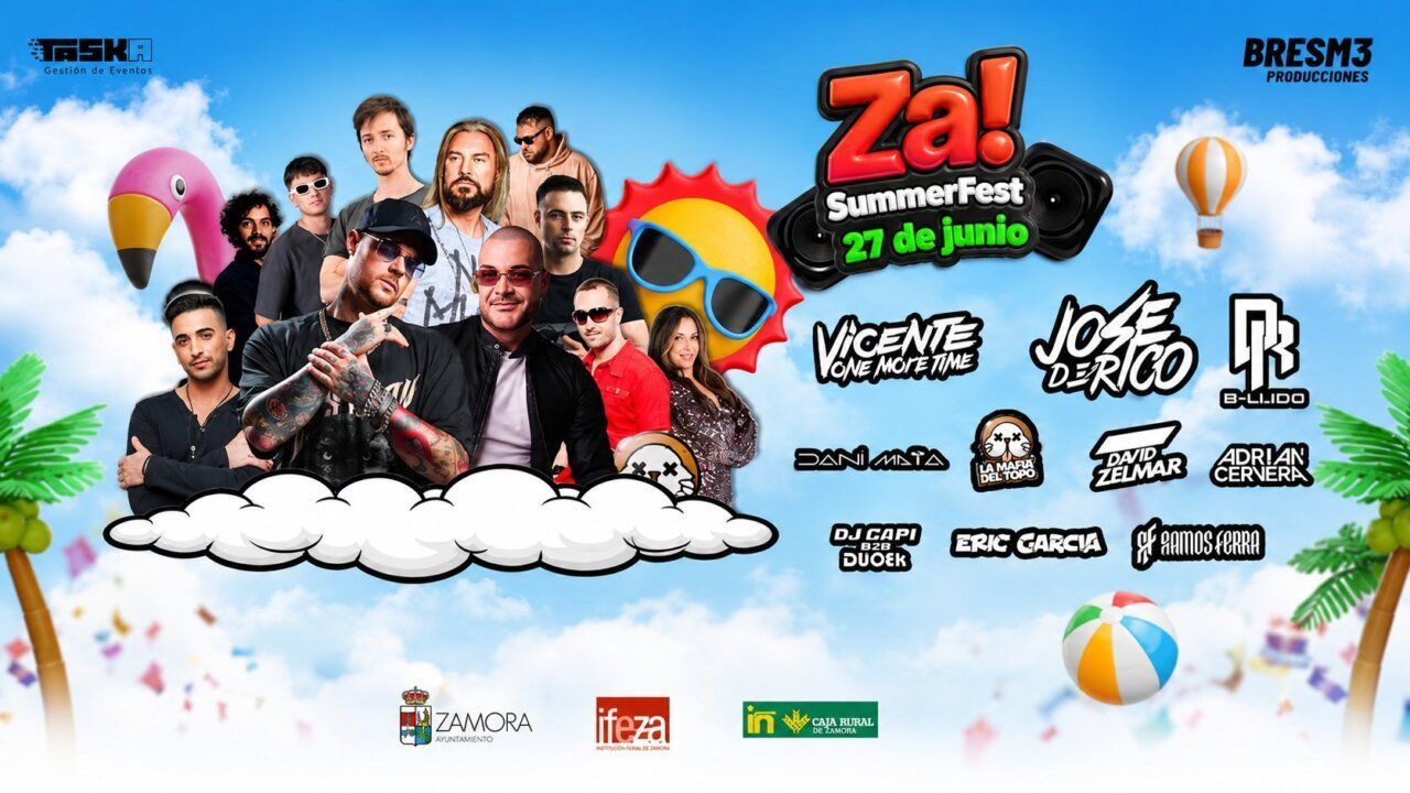 Cartel del Za Summer Fest 2026 en Zamora con artistas y detalles del evento