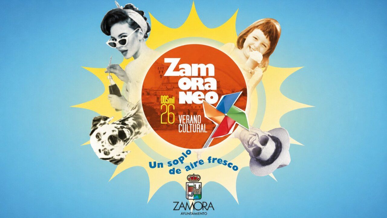 Cartel del Verano Cultural 2026 en Zamora con actividades diversas.