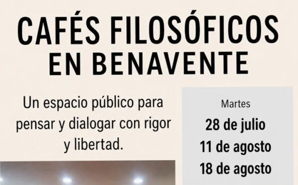 Evento de cafés filosóficos en el Centro Cultural de Benavente