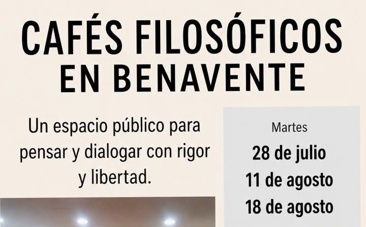 Evento de cafés filosóficos en el Centro Cultural de Benavente