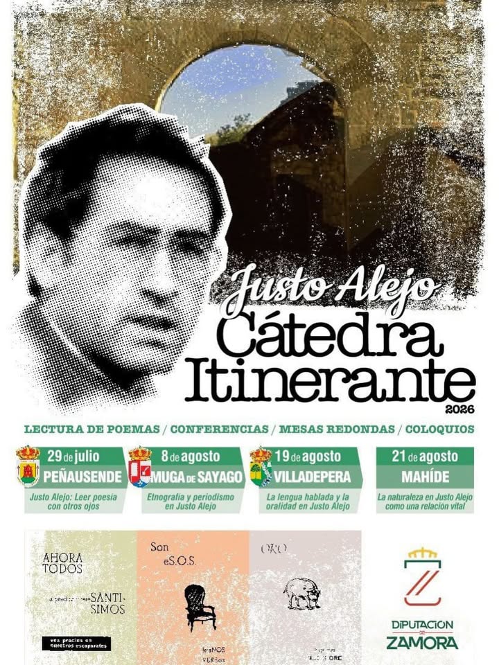Cartel del homenaje al poeta Justo Alejo en Zamora