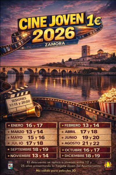 Cartel del ciclo Cine Joven en Zamora para julio 2026