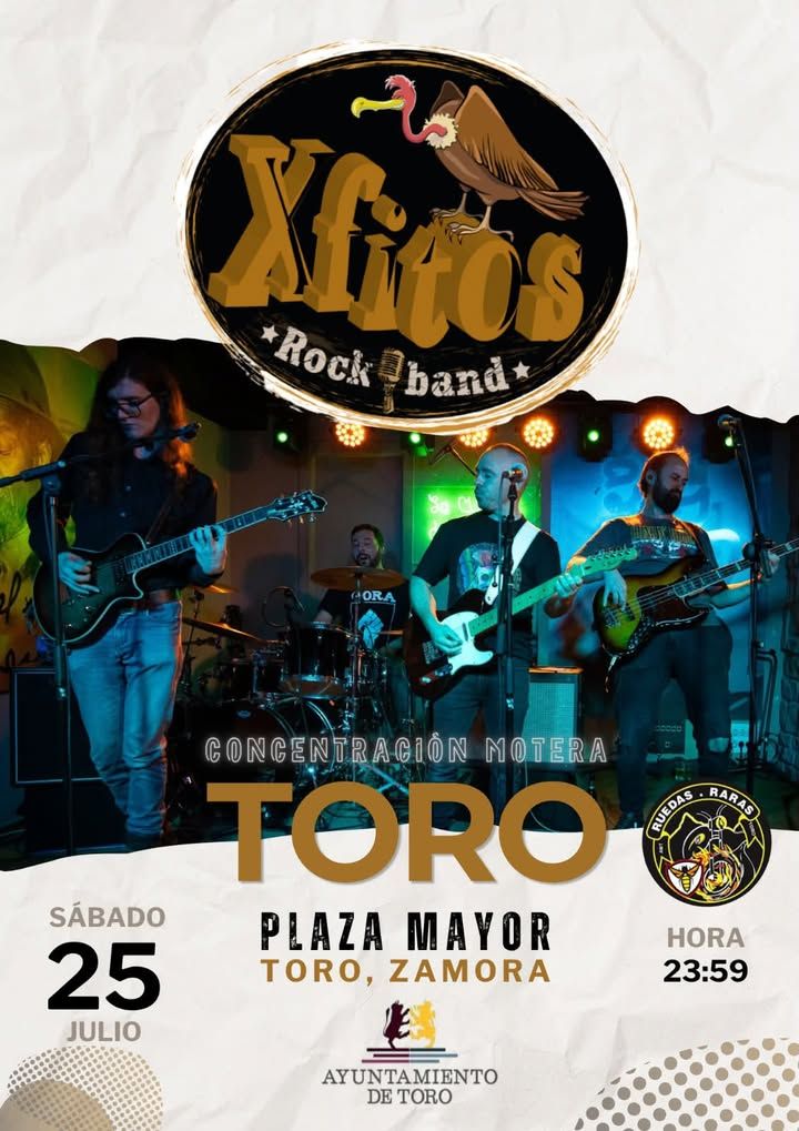 Concierto de Xfitos Rock Band en la Plaza Mayor de Toro