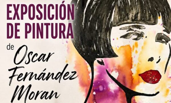 Cartel de la exposición de pintura de Óscar Fernández Morán en Benavente.