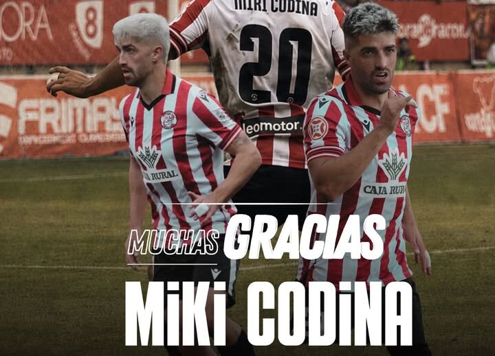 Miki Codina en un partido con el Zamora, agradecimientos al jugador