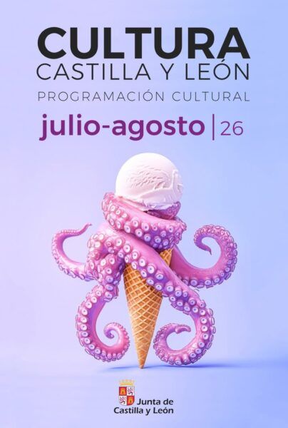 Cartel de actividades culturales en Castilla y León para verano 2026