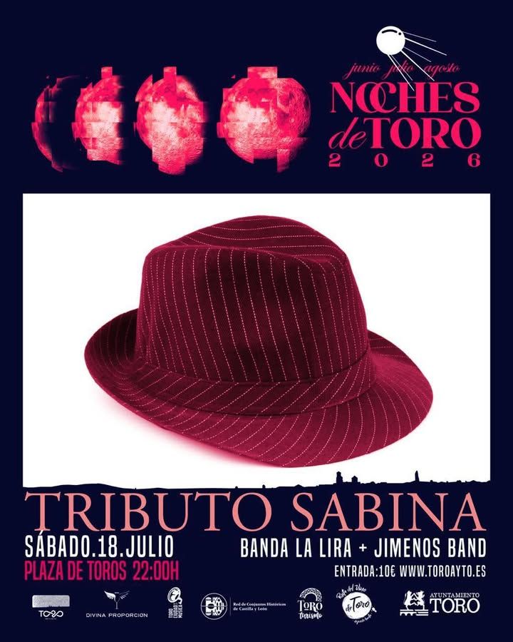 Cartel del tributo a Joaquín Sabina en Noches de Toro 2026