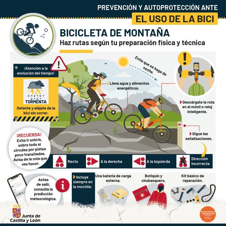 Consejos de seguridad para ciclistas en el campo y montaña