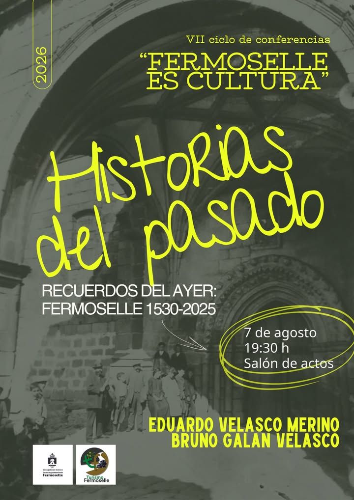 Cartel de la conferencia sobre la historia de Fermoselle de 1530 a 2025