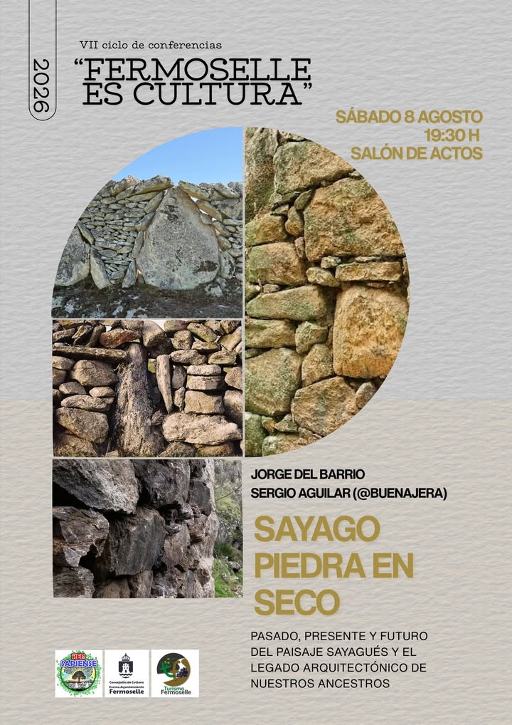 Cartel de la conferencia sobre la técnica de piedra en seco en Fermoselle
