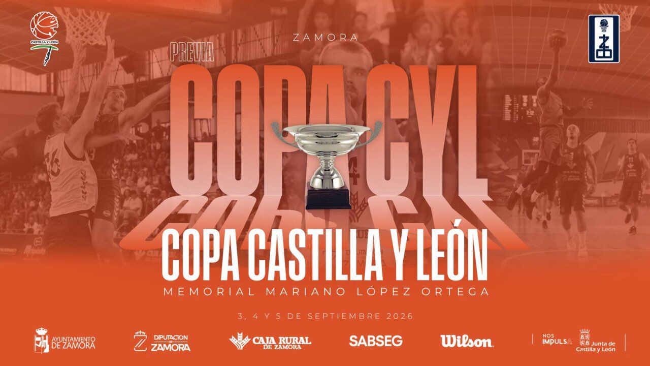 Trofeo de la Copa Castilla y León de baloncesto en un evento deportivo