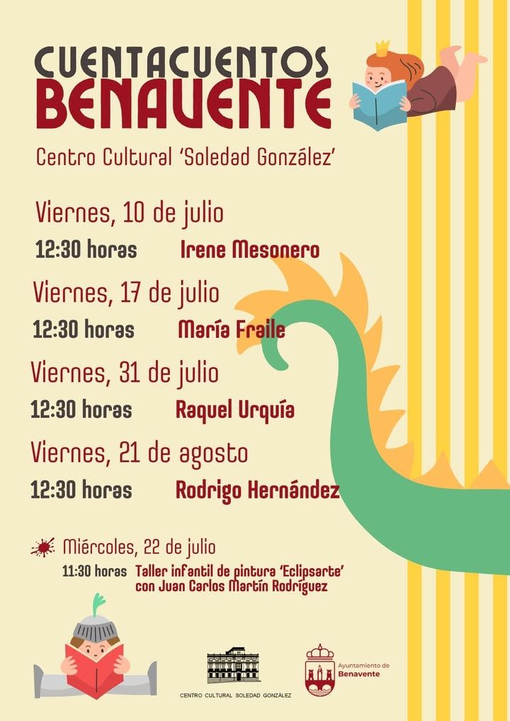 Cartel del cuentacuentos en el Centro Cultural Soledad González