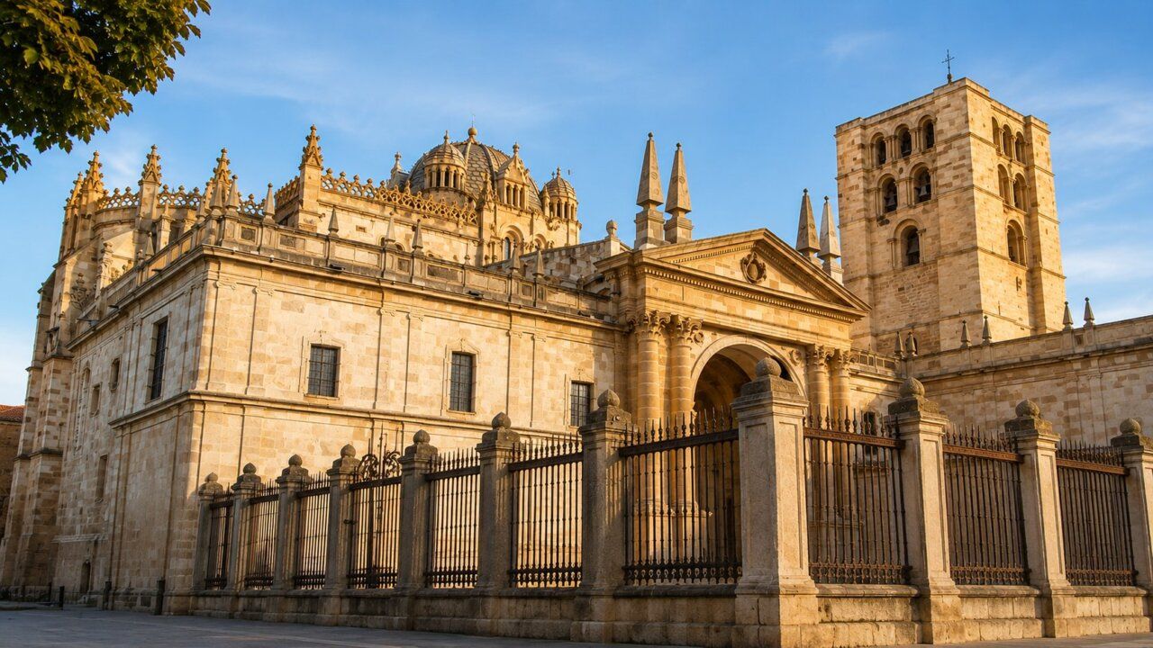 Vista exterior de la Diócesis de Zamora con su arquitectura histórica