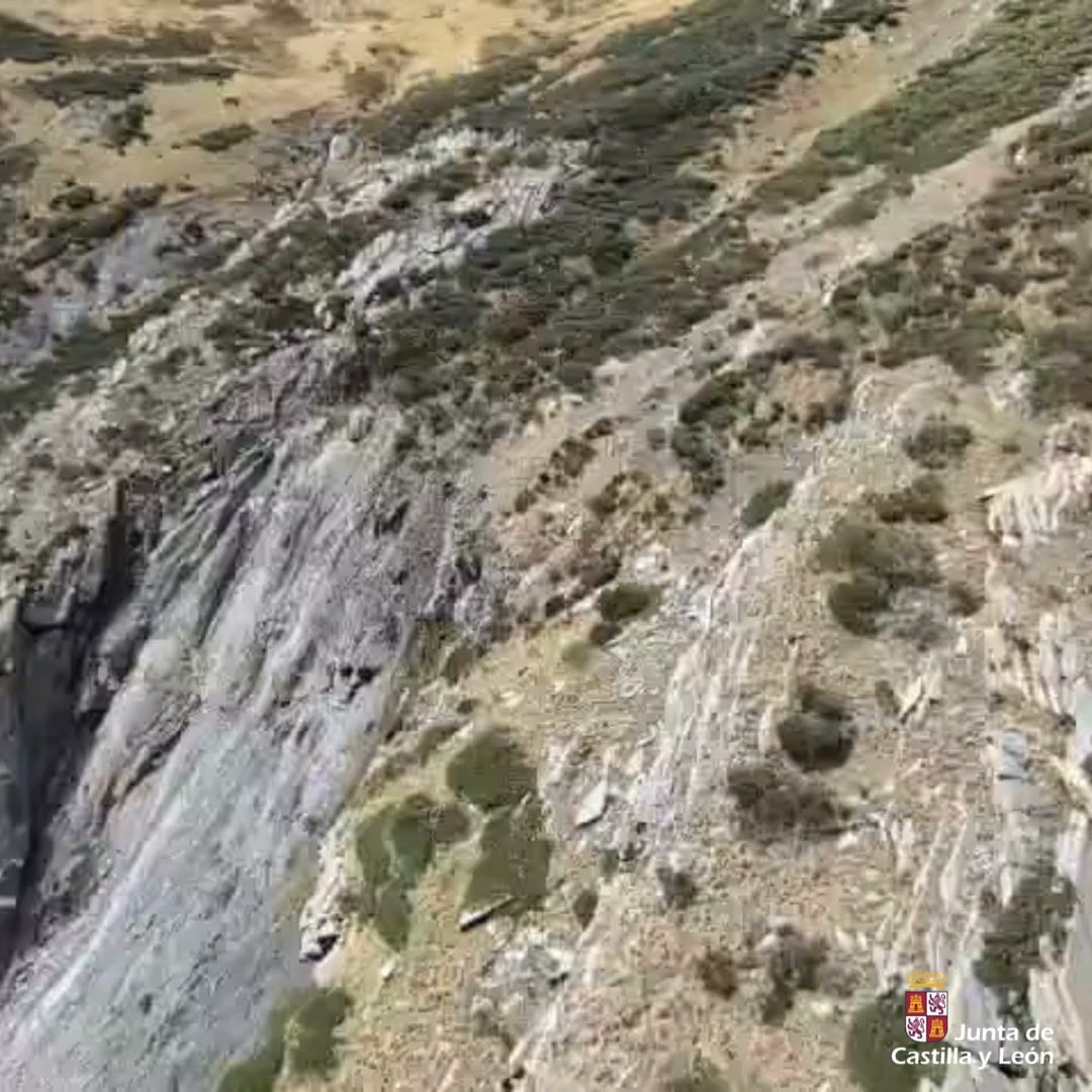 Vista aérea del Pico Murcia donde se realizó la evacuación de senderistas
