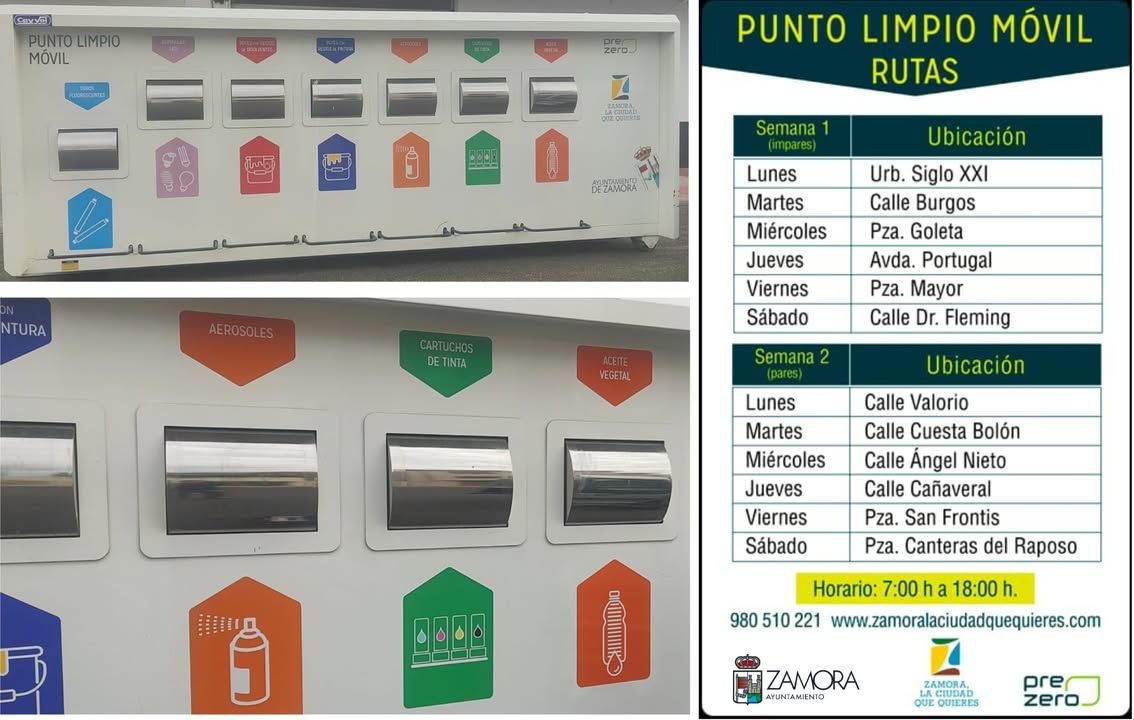 Buzón del Punto Limpio Móvil para reciclaje de aceite doméstico usado